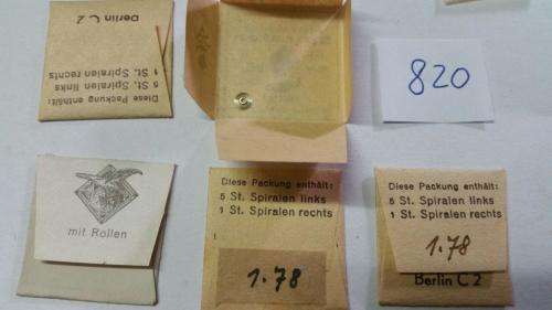Watch Parts Spares / Unused / Movement Parts /  Watchmaker / Price 5 Pockets