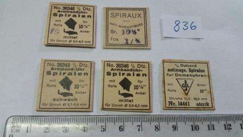 Watch Parts Spares / Unused / Movement Parts /  Watchmaker / Price 5 Pockets