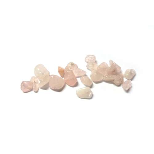 20+pcs Gemstone Stone Beads / Chips / Rose Quartz - 5-8mm for crafting