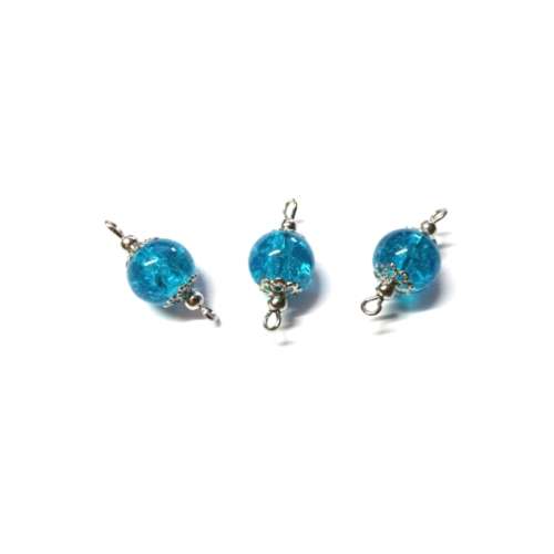 Beads, Connectors 23mm/ Glass Beads smashed optic 10mm ready /Price p.1pc, Beads for crafting