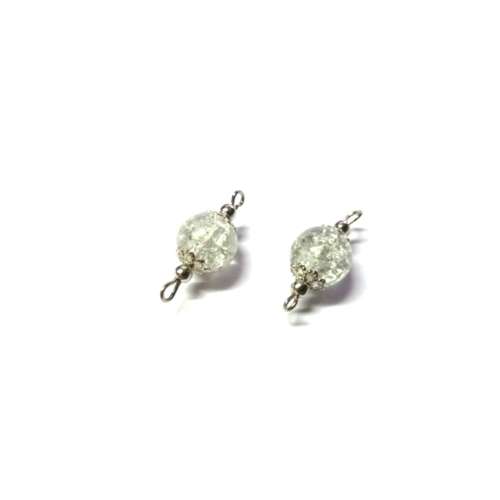 Beads, Connectors 23mm/ Glass Beads smashed optic 10mm /Price p.1pc, Beads for crafting
