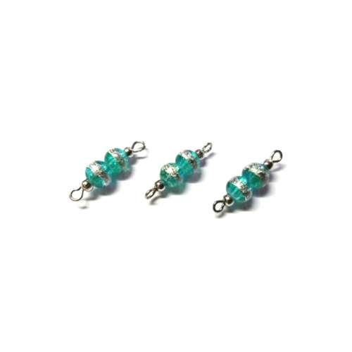 Beads, Connectors 22mm/ Glass Beads 6mm  /Price p.1pc, Beads for crafting