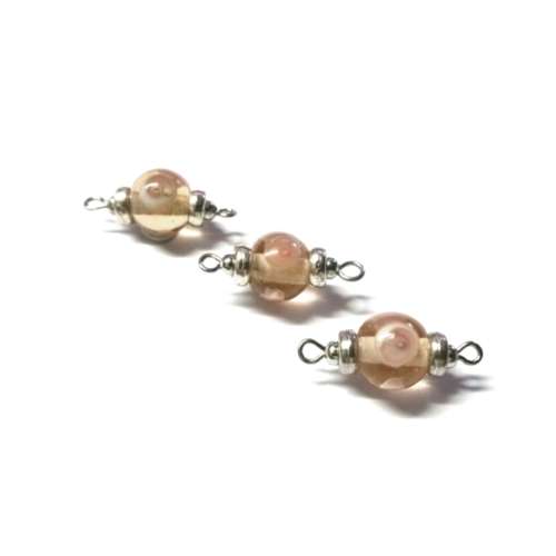 Beads / Connectors 23.8mm/ Glass Beads, dark rose` Beads, 10mm, Price p.1pc, crafting