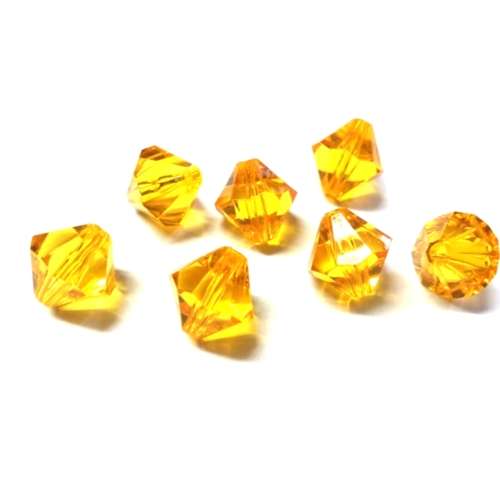 Beads / Acrylic Beads  16mm / Citrine yellow Beads / 7 pcs  / Beads for jewellery crafting