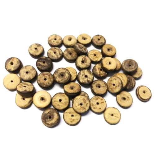 Beads / 41pcs coconut wooden Beads brown /  10mm / Beads for crafting