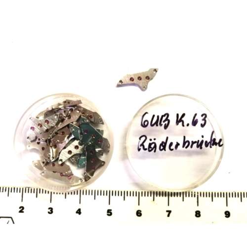 Watch movement parts Glashutte cal.63 -Watchmaker Treasures price per lot -picture