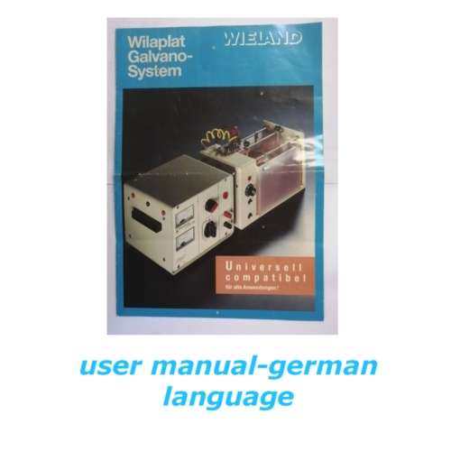 Goldsmith Tools - Galvanic System-incl. equipment - see pictures- Wieland- Made in Germany