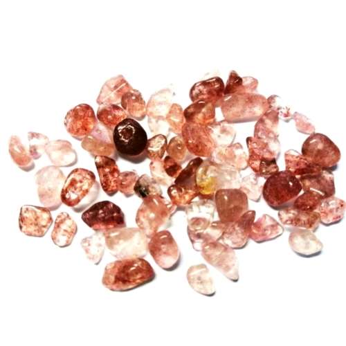 Beads / Gemstone Beads / Strawberry Quartz Beads / 5-8mm chips/+/-65pcs / Beads for crafting