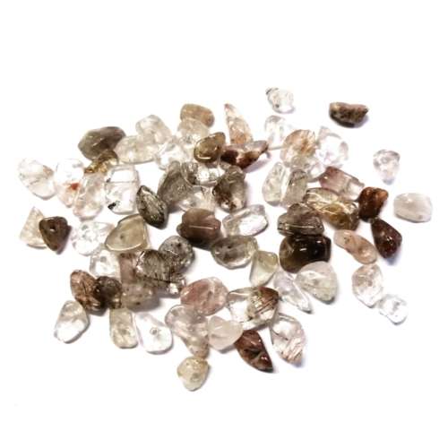 Beads / Gemstone Beads / Rutilated Quartz Beads / 5-8mm chips/+/-65pcs / Beads for crafting
