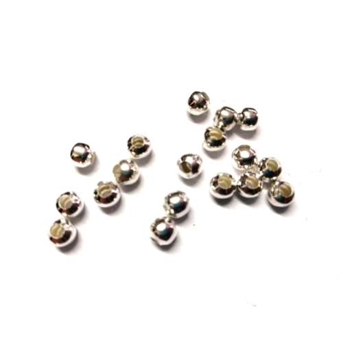 Beads / Metal Ball Beads, silver color Beads,  6mm /  18pcs / Beads for crafting