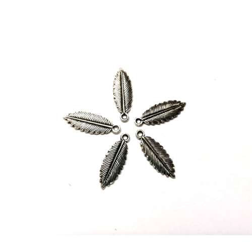 Pendant - 5pcs - Charm 25x8mm - for crafting - Nickel free Metal