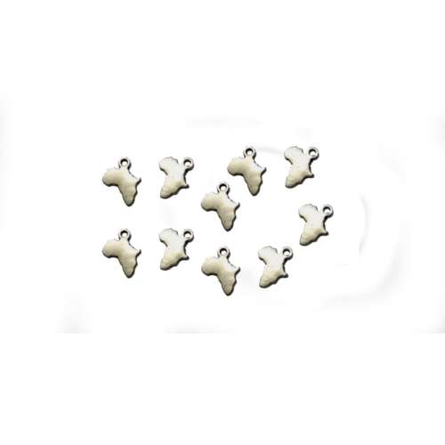 50pcs- Pendant /13 x 10mm - Nickel free Metal - Africa Map  / for crafting