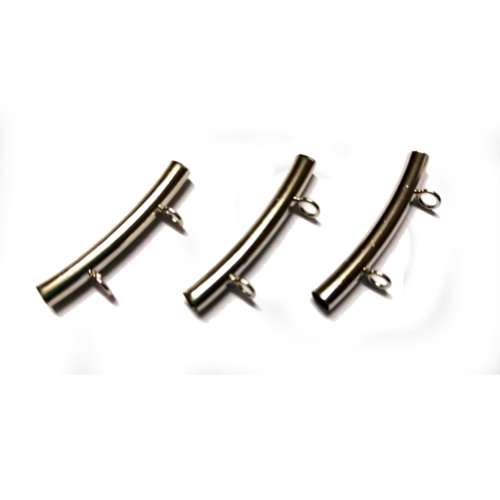 Element 29mm long - drill 3mm - 5pcs -spacer with Loops - for jewellery crafting -