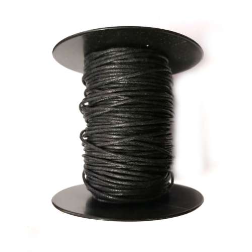 Cord Wax String / 1.8mm - Black / price per meter / Cords for crafting