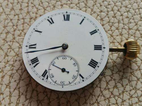 Antique Pocket watch Movement with Enamel Dial -Watchmaker Treasures