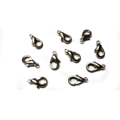 Clasps /10pcs Findings / Clasp / Lobster / Rhodium color /  12mm - Findings for crafting