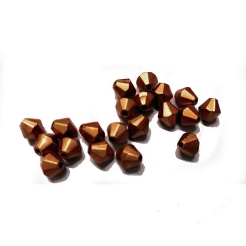 Beads /Acrylic Beads  8mm -  20 pcs metallic copper- for jewellery crafting