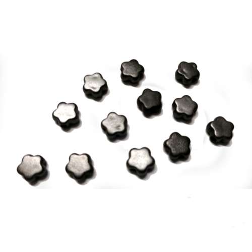 Beads /Acrylic Beads - 8mm -  12 pcs metallic grey- for jewellery crafting