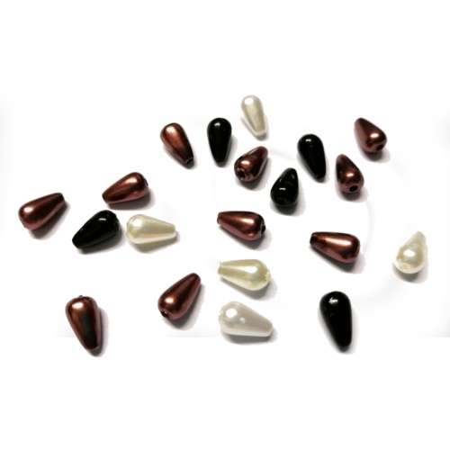 Beads /Acrylic Beads - 10x6mm -  20 pcs Mixed Colors- for jewellery crafting