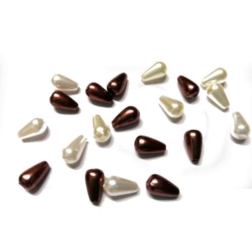 Beads /Acrylic Beads - 10x6mm -  20 pcs Mixed Colors- for jewellery crafting