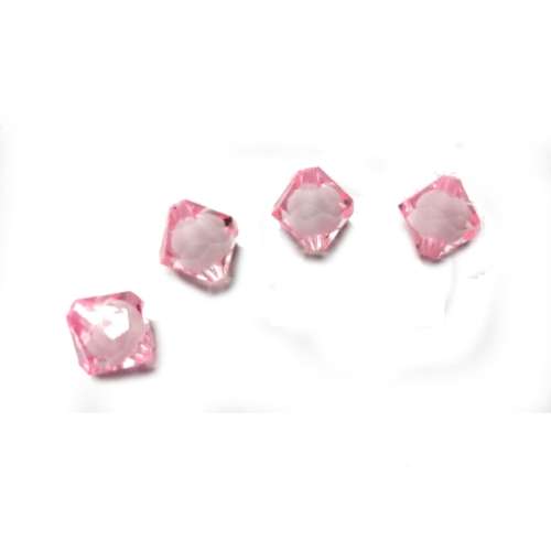 Beads / Acrylic Beads - 12,4mm -  4 pcs Crystal Optic for jewellery crafting