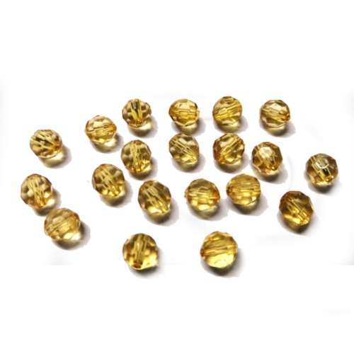 Beads / Acrylic Beads - 8mm -  20 pcs Crystal Optic Balls for jewellery crafting