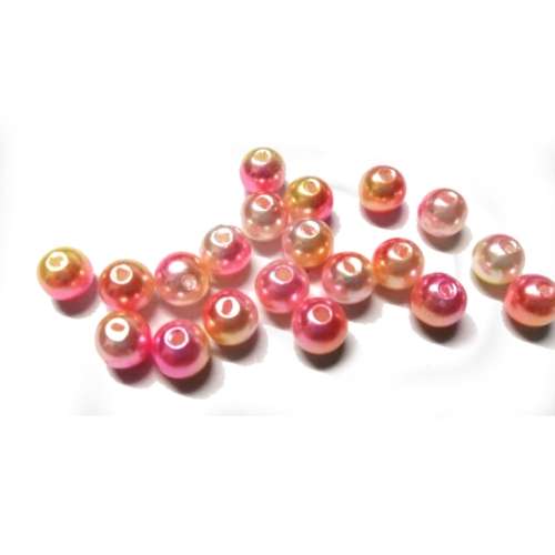 Beads / Acrylic Beads - 8mm -  20 pcs Rainbow Balls for jewellery crafting