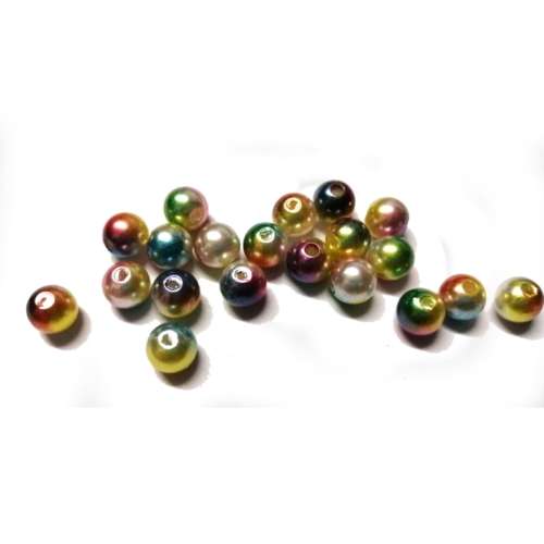 Beads / Acrylic Beads - 8mm -  20 pcs Rainbow Balls for jewellery crafting