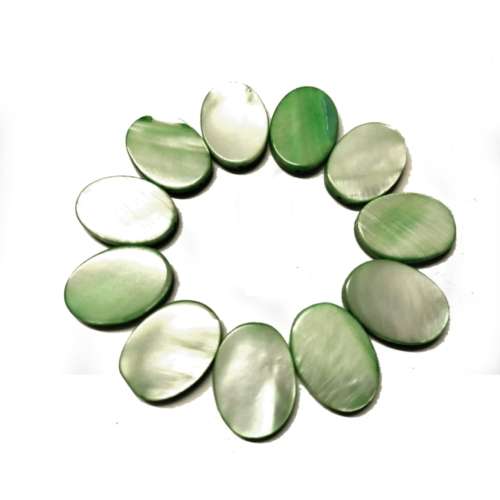 Beads / Shell  Beads +/-18x13mm - Oval - 10pcs / Beads for crafting