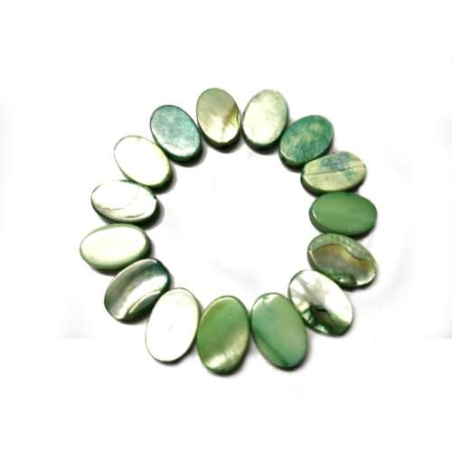 Beads / Shell  Beads +/-13x10mm - Oval - 15pcs / Beads for crafting