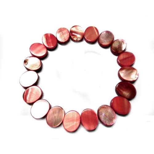 Beads / Shell  Beads +/-10x8mm - Oval - 19pcs / Beads for crafting
