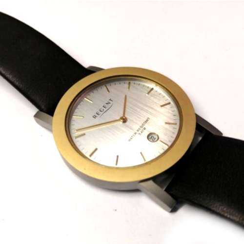 Regent  - Made in Germany- Quartz Watch NEW - Titanium Bicolor