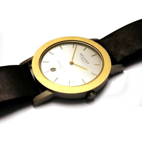 Regent  - Made in Germany- Quartz Watch NEW - Titanium Bicolor