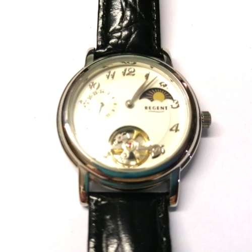 Regent  - Made in Germany- mechanik with Glass Bottom -skelett-