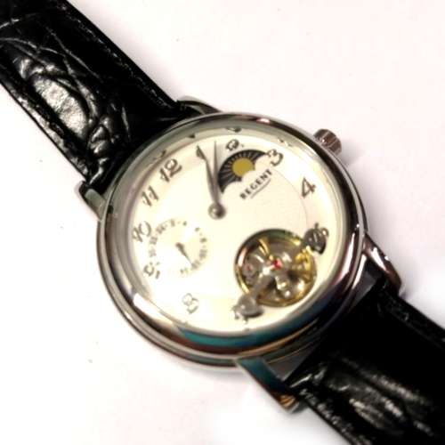 Regent  - Made in Germany- mechanik with Glass Bottom -skelett-