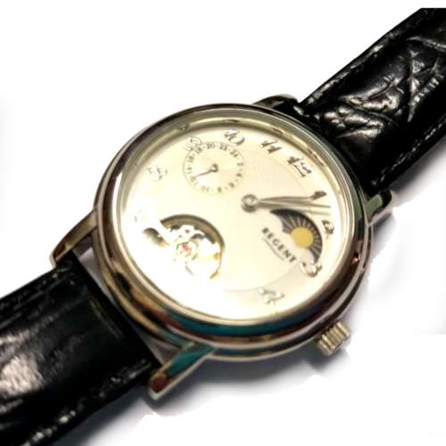 Regent  - Made in Germany- mechanik with Glass Bottom -skelett-