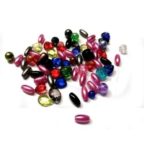 Princess Treasure Beads / Acrylic  Bead Set - 70 pcs for jewellery crafting