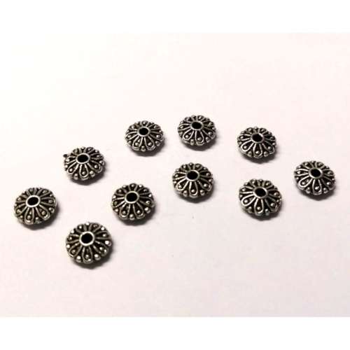 Beads / Metal Beads - 10pcs   - 8x3mm / Beads for crafting