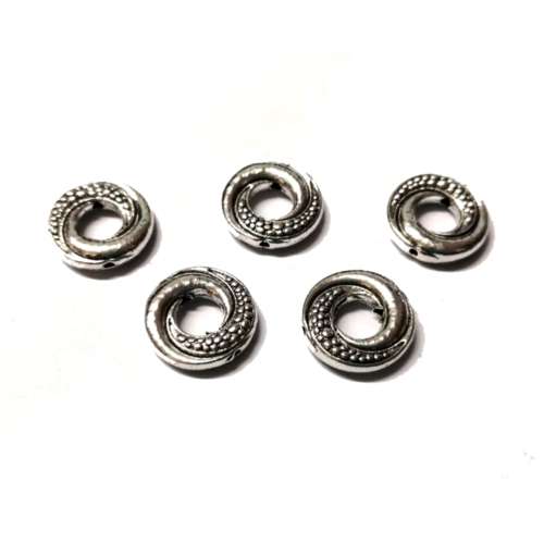 Beads / Metal Beads - 5pcs  - 4x3.5mm - Hole +/- 1.3mm / Beads for crafting