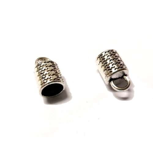 Beads / Cord Ends Cone  - 2pcs  - 22x10mm -Hole max 7mm / Beads for crafting