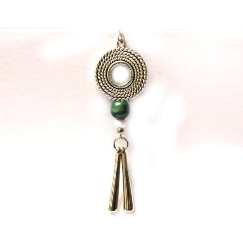 Beads / Metal / Wood Pendant   p. 1pc   - size 90x27mm / Beads for crafting