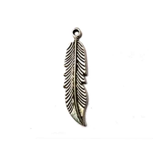 Beads / Feather Pendant   p. 1pc   - size 45x10mm / Beads for crafting