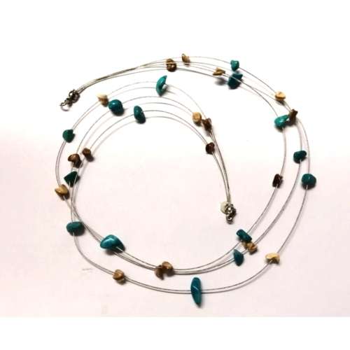 Beads / Turquoise and shell bead Connector - p. 1pc  - 430mm / Beads for crafting