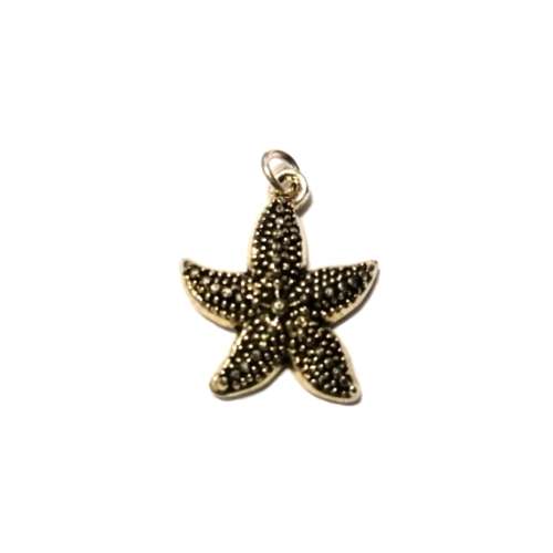 Pendants / Half Body Seastar Pendant   p. 1pc   - size 23x18mm / Pendants for crafting