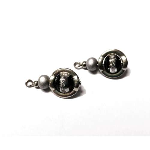 Pendants / Glass, Metal, Wood Pendants  p. 2pcs   - size 25x13mm / Pendants for crafting