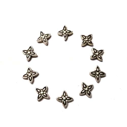 Beads / Massive Metal Beads - 80pcs  - 6x2mm - Hole +/- 1.0mm / Beads for crafting