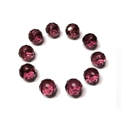 Beads / Crystal  Beads DARK MAGENTA- DARK PINK WINE - 10pcs  - 10mm / Beads for crafting