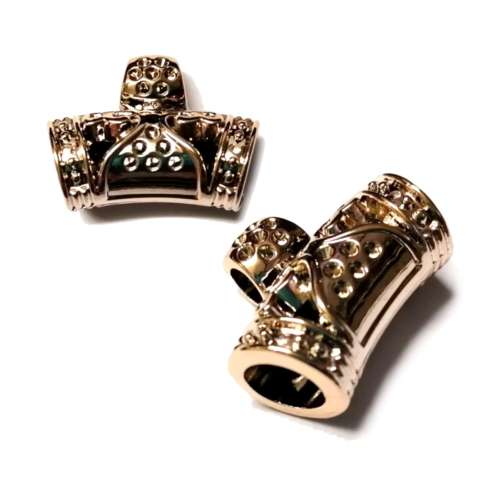 Beads / Acrylic Front Bead -  connector gold - 1pc  - 31x24mm-hole 9mm / Beads for crafting