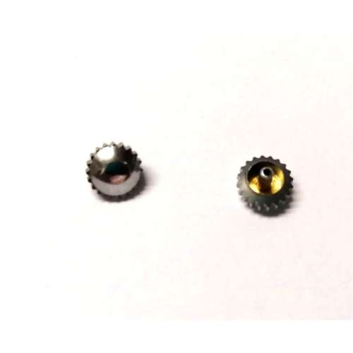 Watch parts- 2 crowns  stainless STEEL- sizes W5.8mm H4.2mm -Watchmaker Treasure