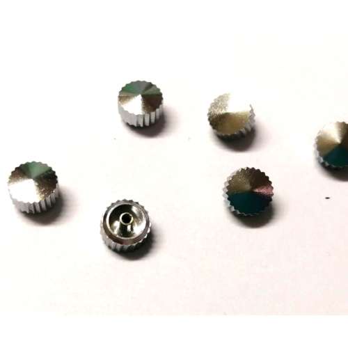 Watch parts- 6 crowns  stainless STEEL- sizes W5.8mm H4.2mm -Watchmaker Treasure
